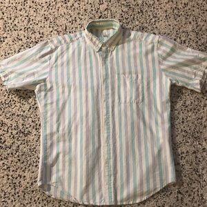 American Apparel striped short sleeve button down